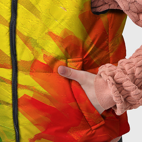 Детский жилет Абстракция цветение акрил / 3D-Светло-серый – фото 5