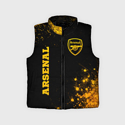 Детский жилет Arsenal - gold gradient вертикально, цвет: 3D-черный