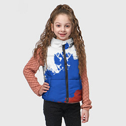 Детский жилет Российский триколор и герб, цвет: 3D-черный — фото 2