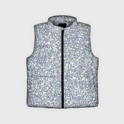 Детский жилет Текстурированный бело-голубой мелкий камень, цвет: 3D-светло-серый