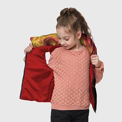 Детский жилет Адское пламя инферно - inferno flame, цвет: 3D-красный — фото 2
