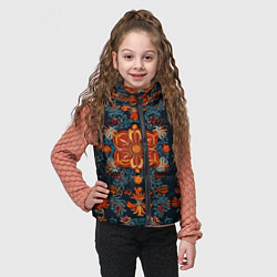 Детский жилет Текстуры в славянском стиле, цвет: 3D-черный — фото 2