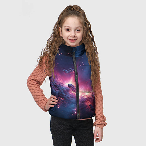 Детский жилет Взрыв в космосе / 3D-Черный – фото 3