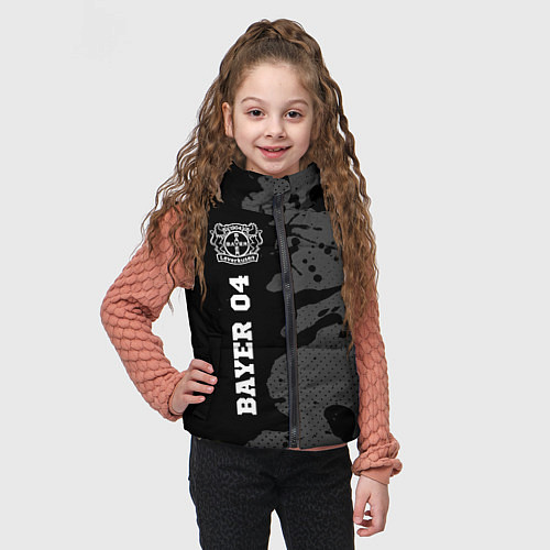 Детский жилет Bayer 04 sport на темном фоне по-вертикали / 3D-Черный – фото 3