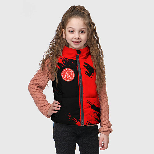 Детский жилет Ajax sport color red / 3D-Светло-серый – фото 3