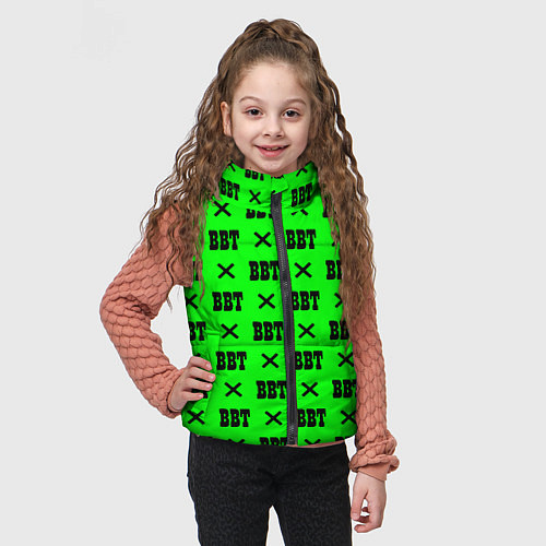 Детский жилет BBT logo green steel / 3D-Черный – фото 3