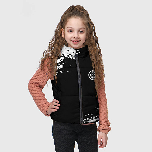 Детский жилет Inter абстрактные краски текстура / 3D-Светло-серый – фото 3