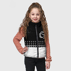 Детский жилет Among us геометрия, цвет: 3D-светло-серый — фото 2