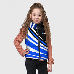 Детский жилет BMW M - синие волны, цвет: 3D-светло-серый — фото 2