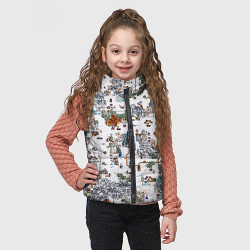 Детский жилет Герои 3 Карта Башни / 3D-Черный – фото 3