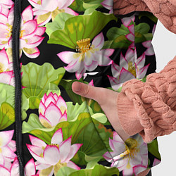 Детский жилет Цветы лотоса узор, цвет: 3D-светло-серый — фото 2