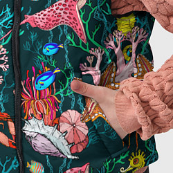 Детский жилет Морская жизнь под водой - паттерн с звёздами и кон, цвет: 3D-красный — фото 2