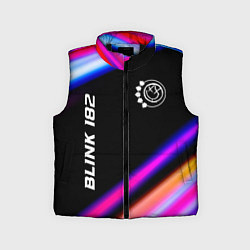 Детский жилет Blink 182 neon rock lights, цвет: 3D-черный