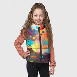 Детский жилет Акварельная абстракция - нейросеть, цвет: 3D-черный — фото 2