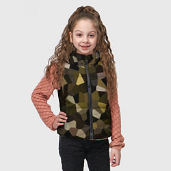 Детский жилет Мозаика оливковых оттенков, цвет: 3D-светло-серый — фото 2