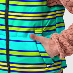 Детский жилет Горизонтальные неоновые линии, цвет: 3D-светло-серый — фото 2