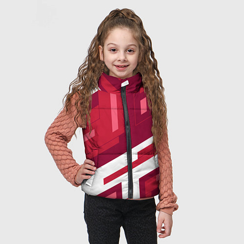Детский жилет Красные детали / 3D-Черный – фото 3