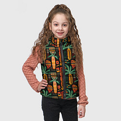 Детский жилет Африканские узоры ананас, цвет: 3D-красный — фото 2
