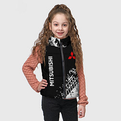Детский жилет Митсубиши: следы от шин, цвет: 3D-светло-серый — фото 2