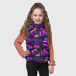 Детский жилет Ретро 80 атрибутика, цвет: 3D-черный — фото 2