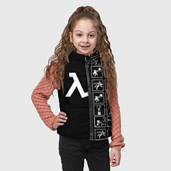 Детский жилет Half life pattern game, цвет: 3D-черный — фото 2