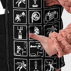 Детский жилет Half life pattern game, цвет: 3D-черный — фото 2