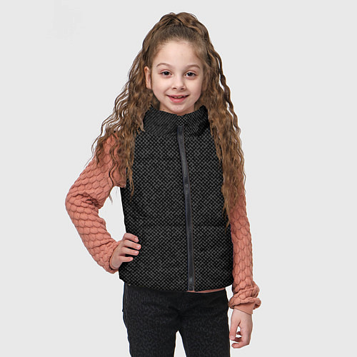 Детский жилет Текстурированный чёрно-серый / 3D-Черный – фото 3