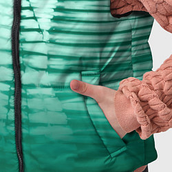 Детский жилет Tie-dye green stripes, цвет: 3D-светло-серый — фото 2