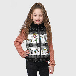 Детский жилет Кокопелли - боги индейцев хайда, цвет: 3D-светло-серый — фото 2