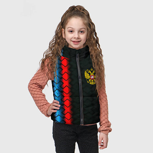 Детский жилет Россия спорт герб / 3D-Черный – фото 3