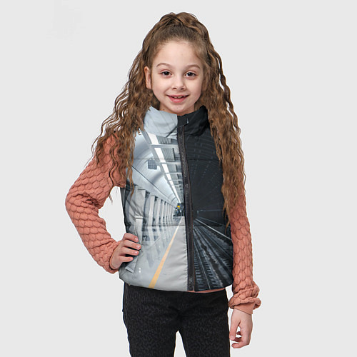 Детский жилет Метро Москвы / 3D-Черный – фото 3