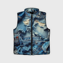 Детский жилет Denim rags - fashion trend, цвет: 3D-светло-серый