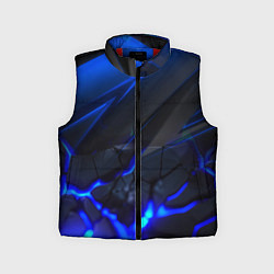 Детский жилет Синяя абстракция с плитами, цвет: 3D-красный