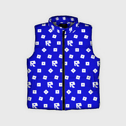 Детский жилет Roblox blue pattern, цвет: 3D-светло-серый