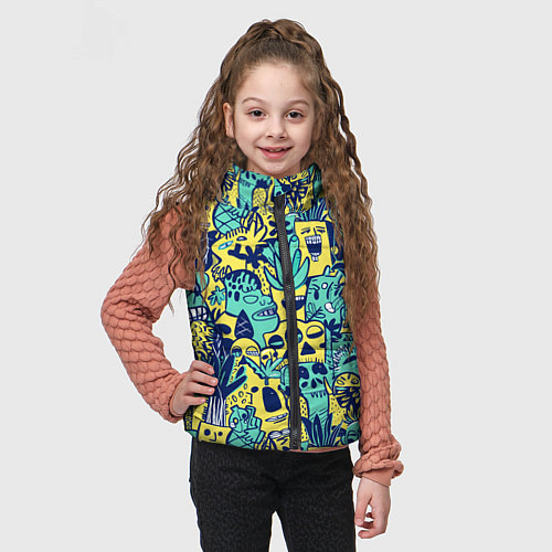 Детский жилет Монстры тропические / 3D-Черный – фото 3