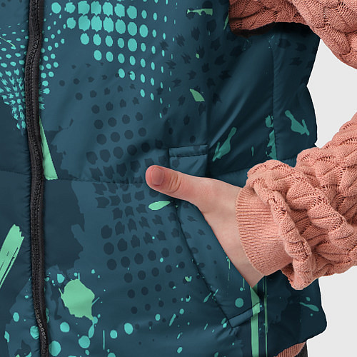 Детский жилет Яркий абстрактный узор для спорта / 3D-Светло-серый – фото 5