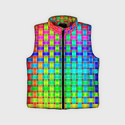 Детский жилет Переплетенные радужные ленты, цвет: 3D-красный