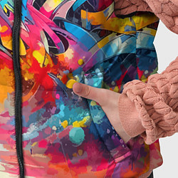 Детский жилет Красочная абстракция - импрессионизм, цвет: 3D-черный — фото 2