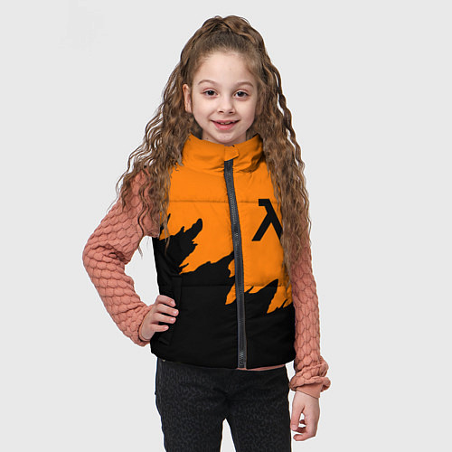 Детский жилет Half life чёрно оранжевый / 3D-Черный – фото 3
