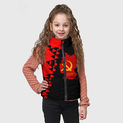 Детский жилет СССР геометрия прошлого / 3D-Черный – фото 3