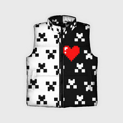 Детский жилет Minecraft pattern love, цвет: 3D-черный