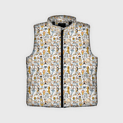 Детский жилет Человечки и монстры, цвет: 3D-черный