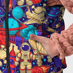 Детский жилет Космические мультяшные персонажи, цвет: 3D-красный — фото 2