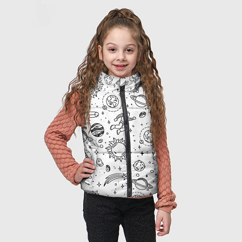 Детский жилет Космически / 3D-Черный – фото 3