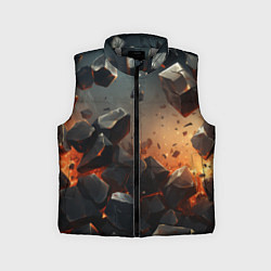 Детский жилет Эпичный взрыв из камней, цвет: 3D-светло-серый