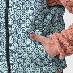 Детский жилет Улыбающийся смайл с короной паттерны, цвет: 3D-светло-серый — фото 2