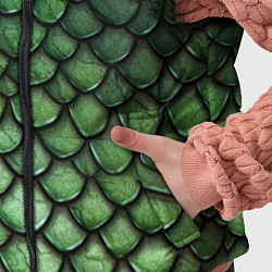 Детский жилет Зеленые чешуйки, цвет: 3D-красный — фото 2