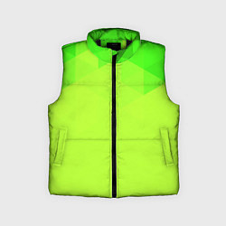 Детский жилет Кислотная геометрия лайм, цвет: 3D-черный