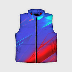 Детский жилет Неоновые полосы геометрия, цвет: 3D-красный
