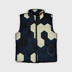 Детский жилет Соты абстракция, цвет: 3D-красный